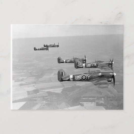 フランスに向けて台風が進行 ポストカード (正面)