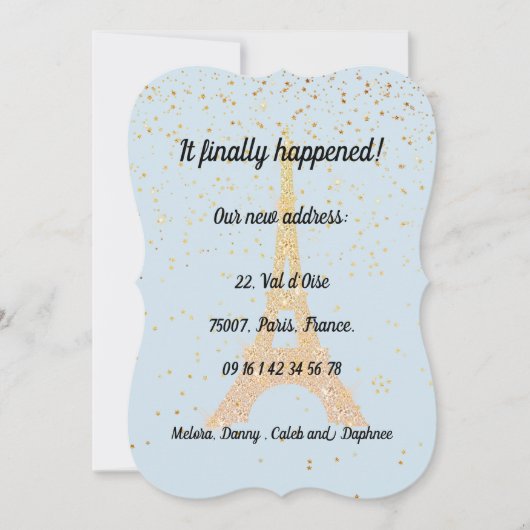 フランスに移動 1 案内状 (正面)