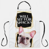 フランスのおもしろい水彩画のスナック席 エプロン (正面)