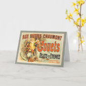 フランスのおもちゃのジョエツの友達 ヴィンテージ ポスター カード (黄色い花)