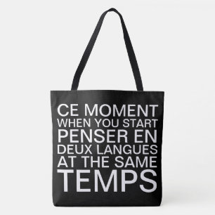 フランスのおよび英語で考えること トートバッグ