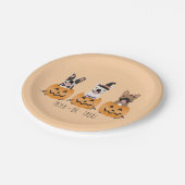 フランスのかぼちゃをトリックまたは治療する ペーパープレート (アングル)