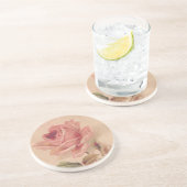 フランスのでビクトリアンなピンクのバラ コースター (側面)