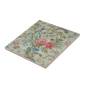 フランスので旧式なToileの鳥および花 タイル (側面)