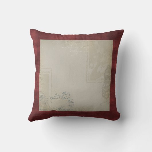 フランスので赤い国の枕 クッション (裏面)