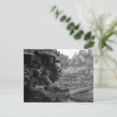 フランスのどこかに避難して集まる ポストカード (スタンド正面)