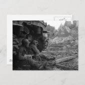 フランスのどこかに避難して集まる ポストカード (正面/裏面)