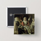 フランスのなインテリア、c.1645 缶バッジ (正面&裏面)