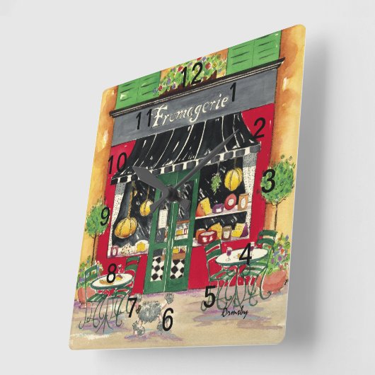 フランスのなカフェのアクリルの柱時計 スクエア壁時計 (傾斜)