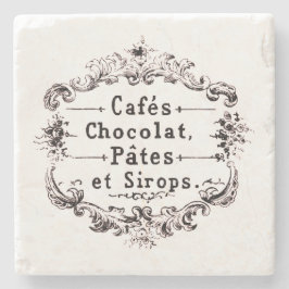 フランスのなカフェ ストーンコースター
