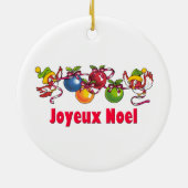 フランスのなクリスマスの鳥 セラミックオーナメント (裏面)