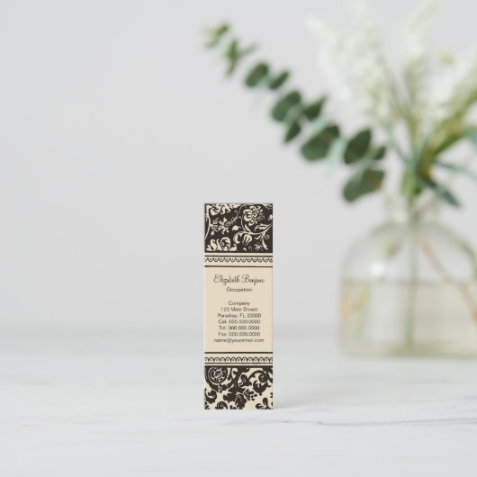 フランスのなクリーム~の細い名刺 スキニー名刺 (スタンド正面)