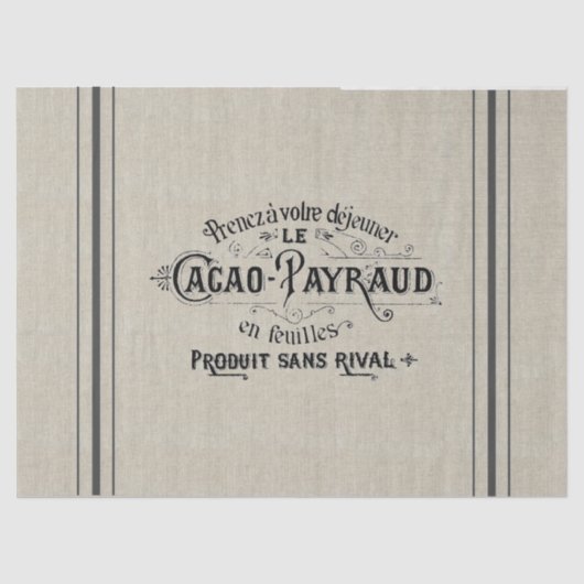 フランスのなココア穀物袋 薄葉紙 (正面)
