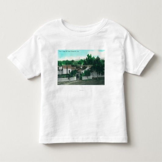 フランスのなコテージの外部の空中写真 トドラーTシャツ (正面)