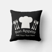 フランスのなシェフの帽子のグルメ向きの調理師 クッション (裏面)