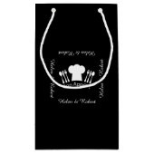 フランスのなシェフの帽子のグルメ向きの調理師 スモールペーパーバッグ (裏面)