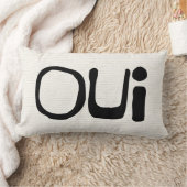 フランスのなタイポグラフィの装飾用クッション(Oui) ランバークッション (ブランケット)