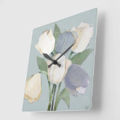 フランスのなチューリップ スクエア壁時計 (傾斜)