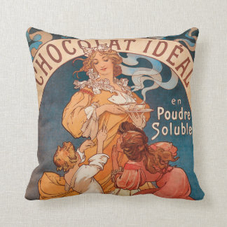フランスのなチョコレートヴィンテージ広告 クッション