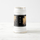 フランスのなバニラアイスクリームの空ステイン ビールジョッキ (中央)