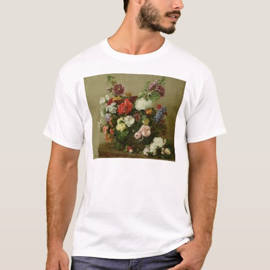フランスのなバラおよびシャクヤク1881年 Tシャツ (正面)