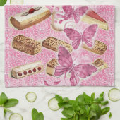 フランスのなパン屋のペストリーのクッキーのケーキのデザート キッチンタオル (折り畳み)