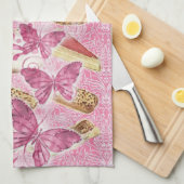 フランスのなパン屋のペストリーのクッキーのケーキのデザート キッチンタオル (四つ折り)