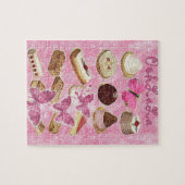 フランスのなパン屋のペストリーのクッキーのケーキのデザート ジグソーパズル (横)