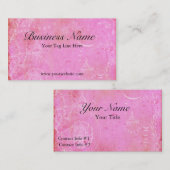 フランスのなピンクのToileのヴィンテージの優雅の名刺 名刺 (正面/裏面)