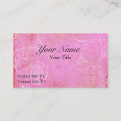 フランスのなピンクのToileのヴィンテージの優雅の名刺 名刺 (裏面)