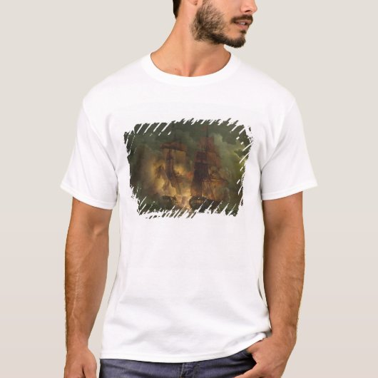 フランスのなフリゲート艦「Arethuse間の戦い Tシャツ (正面)