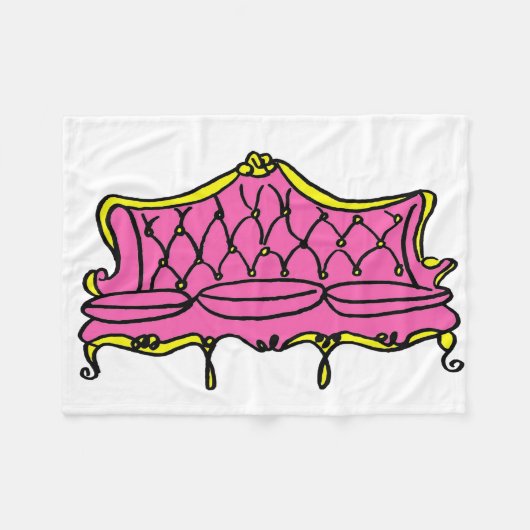 フランスのなプリンセスのソファのフリースブランケット フリースブランケット (正面(横))