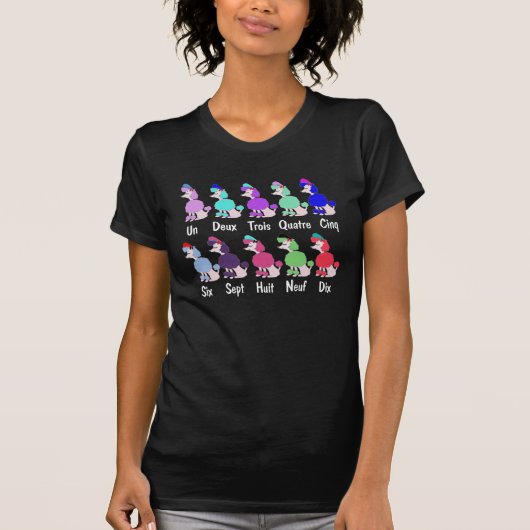 フランスのなプードルのカウント Tシャツ (正面)