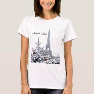 フランスのなホワイトクリスマス Tシャツ