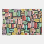 フランスのなマカロンのポップアート キッチンタオル (横)