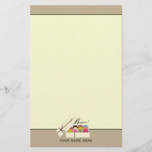 フランスのなマカロンBonjour! パーソナライズな文房具 便箋