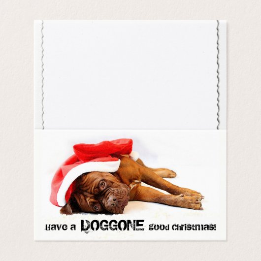 フランスのなマスティフのちくしょうよい休日カード (外部フラット)