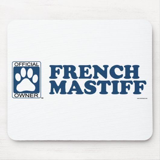 フランスのなマスティフの青 マウスパッド (正面)