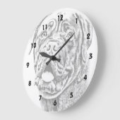 フランスのなマスティフ ラージ壁時計 (傾斜)