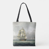 フランスのなラインのためのHMSの勝利の航行は並びました トートバッグ (裏面)