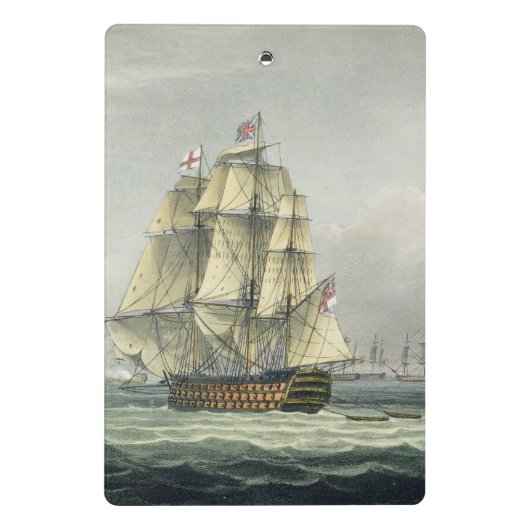 フランスのなラインのためのHMSの勝利の航行は並びました ミニクリップボード (裏面)