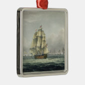 フランスのなラインのためのHMSの勝利の航行は並びました メタルオーナメント (右)