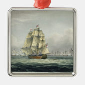 フランスのなラインのためのHMSの勝利の航行は並びました メタルオーナメント (正面)