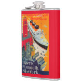 フランスのなライン旅行ポスター、プリマス、NYへのハバー フラスク (左)