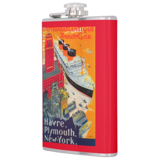 フランスのなライン旅行ポスター、プリマス、NYへのハバー フラスク (左)