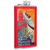 フランスのなライン旅行ポスター、プリマス、NYへのハバー フラスク (右)