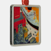 フランスのなライン旅行ポスター、プリマス、NYへのハバー メタルオーナメント (右)