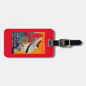 フランスのなライン旅行ポスター、プリマス、NYへのハバー ラゲッジタグ (正面横)