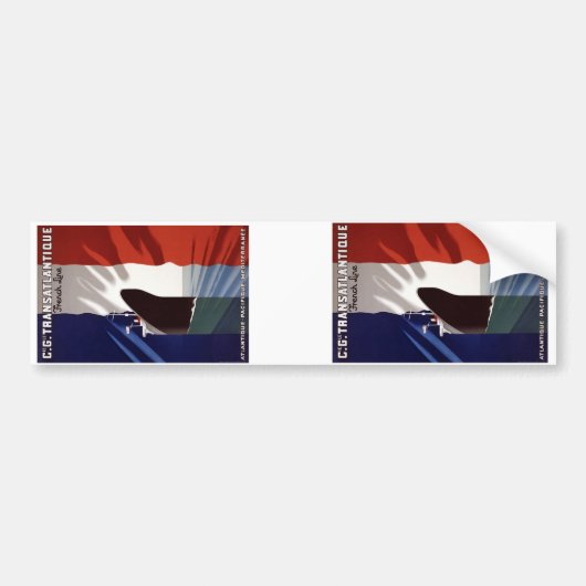 フランスのなライン バンパーステッカー (正面)