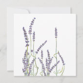 フランスのなラベンダーの花のリースの水彩画nの原稿 招待状 (裏面)